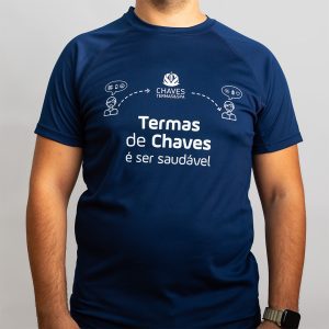 T-shirt 'Baterias Carregadas': Azul